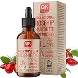 Hagebuttenöl BIO - 100% reines organisches veganes - 50 ml Glasflasche - für Narben und...