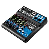 5 Way Mixer Wireless Mixing Console Free Player Digital USB Bluetooth Reverb Delay Effects...