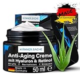 50ml Anti Aging Creme Männer & Anti Falten Creme Made in Germany, vegane BIO Aloe Vera...