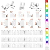 LED Strip Verbinder 4 Polig 10mm LED Strip Eckverbinder 35 Stück LED Streifen Verbinder T...