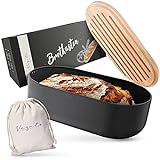 Vezato Brotbox – Nachhaltiger Brotkasten für lange Frische – Extra großer Brotkorb...