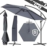 Kingsleeve® Sonnenschirm UV Schutz 80+ Ø 330 cm Groß mit Ständer Schutzhülle...