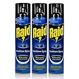 3x Raid Insekten-Spray 400 ml - Wirkt sicher und schnell