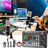 Kondensator Mikrofon, Mischpult Live-Soundkarte und Audio-Interface mit DJ-Mixer...