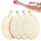 MAEXUS 4 Stück Natürlicher Luffa Schwamm,Luffa Schwamm Körper,8 * 12cm Dusch...