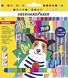 Eberhard Faber 550030 - Colori Filzstifte in 30 brillanten Farben, Doppelfasermaler mit...
