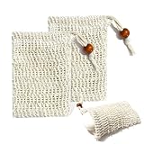 2 Stück Seifensäckchen Sisal Seifenbeutel, Natürliches Seifenbeutel Feste Seife...