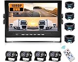 CAMECHO RV Rückfahrkamera Set 4 Kameras Set,Videoaufzeichnung 9 Zoll LCD Monitor DVR+4...