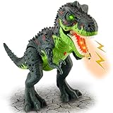 HYAKIDS Dinosaurier Spielzeug mit Sprühen, Lichtern und Brüllen, Gehen,...
