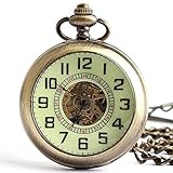 Vintage Bronze offenes Gesicht automatische mechanische Taschenuhr römische Ziffern...