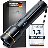 LICHTMEISTER® Taschenlampe (2000 Lumen, 5000 mAh Akku) - Taschenlampe LED...