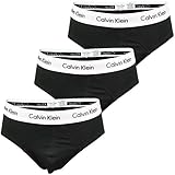 Calvin Klein Herren 3er Pack Unterhosen Hip Briefs Baumwolle mit Stretch, Schwarz (Black),...
