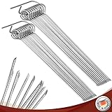 Rouladennadeln - 20er Set, Edelstahl - Made in Germany 10 cm Rouladenspieße mit Clip –...