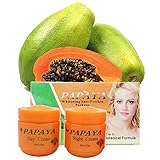 Gonetre Whitening Aufhellende Creme Haut, Papaya Cream for Face Tagescreme und Nachtcreme...