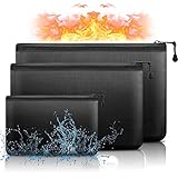 Feuerfeste Dokumententasche Aktentasche mit Reißverschluss 3er Set|...