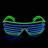 Therlan Neon Brille Led, Leuchten Party Brille, LED PartyBrille, Flashing Led...