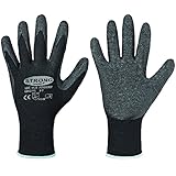stronghand® 12 Paar Nylon Arbeitshandschuhe FINEGRIP mit Latexbeschichtung 9 /...