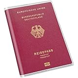 Gentle North 2 x Reisepasshülle (13,5 x 19 cm) transparent - Passport Cover...