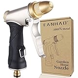 FANHAO Garten Hochdruck Gartenbrause 100% Metall /Garten Spritze Ganzmetall Verstellbarer...