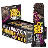 Protein Riegel Vegan DOUBLE CHOCOLATE BROWNIE 12x veePRO CRISP Protein Bar - unglaublich...