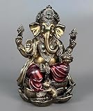 JORAE Ganesha-Statue, Elefanten-Buddha, sitzend auf Lotus-Sockel, Herr Segen,...