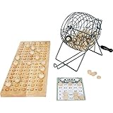 Small Foot Bingospiel mit Lostrommel aus Metall, Spielmaterialien aus Holz, ab 5 Jahren...