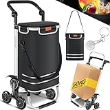 KESSER® Einkaufstrolley Treppensteiger mit Kühlfach klappbar mit 56L...