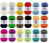 Gründl Cotton Fun Häkelgarn SET Bunt Mix Mischung (10x50 Gr.)