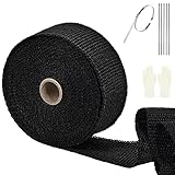 SOMLAW Hitzeschutzband 5M, Basaltfaser Hitzeschutzband Auspuff mit 5 Kabelbinder und...