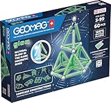 Geomag Glow Recycled 60 Stück Magnetisches Spielzeug für Kinder, Geschenk für...
