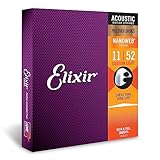 Elixir 16027 Saiten Phosphor Bronze Akustik-Gitarrensaiten mit NANOWEB...