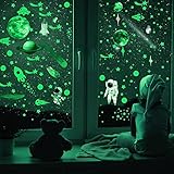 849PCS Wandsticker Leuchtsterne Kinderzimmer Leuchtsticker Sterne Planeten...
