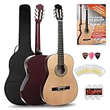 Classic Cantabile AS-851 7/8 Konzertgitarre Starter Set (Komplettes Anfänger...