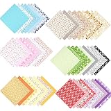 50 Stück Stoffreste zum Basteln, 20x20cm Zufällige Farbe Bunt Patchwork Baumwolle Stoff...