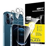 NEW'C 4 Stück, 2 x Panzer Schutz Glas für iPhone 12 Pro und 2 x Kamera Panzer Schutz...