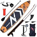 DZLONG Paddle Board Aufblasbarer Ständer, Verstellbares Paddel, Rutschfestes...