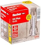 fischer Spreizdübel SX Plus 6 x 30 in der attraktiven Aktionsbox, Dübel für...