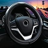 Valleycomfy Auto Lenkradhüllen Lenkrad Abdeckung Echtes Leder Universal 37-39cm...