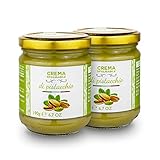 Süße Pistaziencreme | 40% Pistazien | 2 x 190 g | Brontedolci | Italien