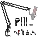 Mikrofon Arm,Aokeo AK-35 Mikrofon Ständer Arm für Blue Yeti,Blue Snowball,HyperX...