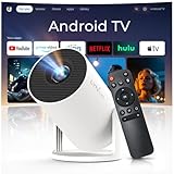 4K 1080P Unterstützt Mini Beamer Projektor Auto Keystone Smart Beamer Android...