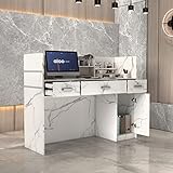 PREMTURE Empfangstheke mit 3 Schubladen und 1 Schrank, Rezeptionstheke, Empfangstisch mit...