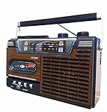 LMEIL Kassettenrecorder, Retro-Boombox-Kassettenrecorder, Tragbarer Aufnahme-Boombox,...