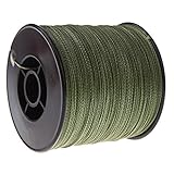 JUJNE Angelschnur, 300 m, 0,55 mm, starkes PE-Geflecht, Grün