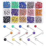 900 Stücke Stecknadeln Set, 15 Farben Pinnadeln, Push Pins, Kopf Nadeln für...