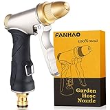 FANHAO Garten Hochdruck Gartenbrause 100% Metall/Garten Spritze Ganzmetall Verstellbarer...