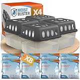 MoistBuster® 4x Luftentfeuchter ohne Strom + 8x 400g Luftenfeuchter...