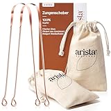 Arista Zungenreiniger Kupfer, Zungenschaber Kupfer Zweier-Pack, Kupfer Zungenreiniger...