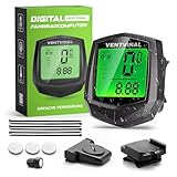 Ventvinal Fahrradcomputer Kabellos,24 Funktionen Fur IP54 Wasserdicht...