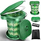 HOVIBU Campingtoilette Faltbar mit Toilettenbeutel, Campingklo mit Deckel,...